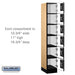 Salsbury 12" Wide Six Tier Box Style Designer Wood Locker - 1 Wide - 6 Feet High - 18 Inches Deep - Maple - Silver Resettable Combination Locks - Sweatfully