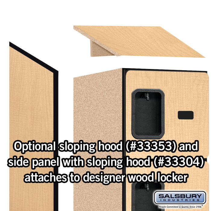 Salsbury 12" Wide Six Tier Box Style Designer Wood Locker - 1 Wide - 6 Feet High - 18 Inches Deep - Maple - Hasps - Sweatfully