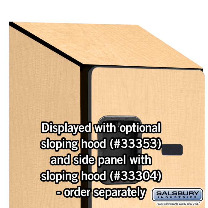 Salsbury 12" Wide Six Tier Box Style Designer Wood Locker - 1 Wide - 6 Feet High - 18 Inches Deep - Maple - Hasps - Sweatfully