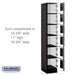 Salsbury 12" Wide Six Tier Box Style Designer Wood Locker - 1 Wide - 6 Feet High - 18 Inches Deep - Black - Hasps - Sweatfully