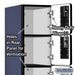 Salsbury 12" Wide Six Tier Box Style Designer Wood Locker - 1 Wide - 6 Feet High - 18 Inches Deep - Blue - Hasps - Sweatfully