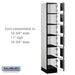 Salsbury 12" Wide Six Tier Box Style Designer Wood Locker - 1 Wide - 6 Feet High - 18 Inches Deep - Gray - Hasps - Sweatfully