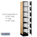 Salsbury 12" Wide Six Tier Box Style Designer Wood Locker - 1 Wide - 6 Feet High - 18 Inches Deep - Maple - Hasps - Sweatfully