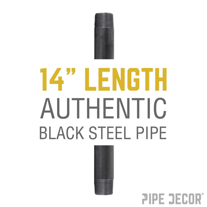 1 in. x 14 in. Black Pipe - Sweatfully