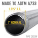 1 in. x 5 in. Black Pipe - Sweatfully