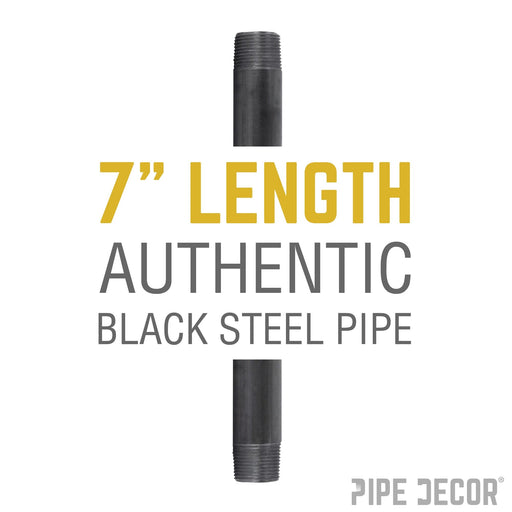 1 in. x 7 in. Black Pipe - Sweatfully