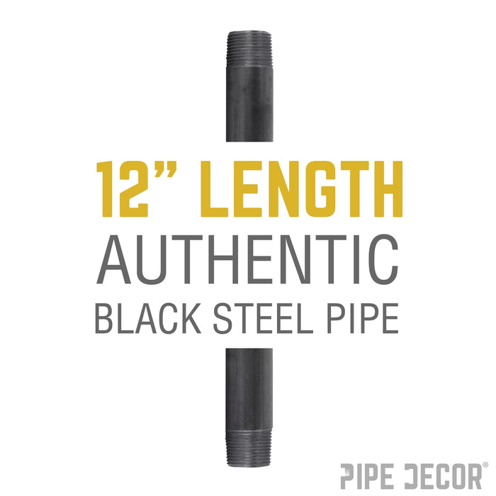 1 1/2 in. x 12 in. Black Pipe - Sweatfully