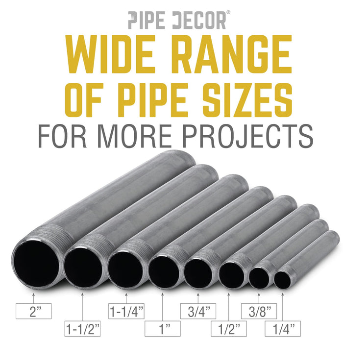 1 1/2 in. x 18 in. Black Pipe - Sweatfully