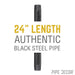 1 1/2 in. x 24 in. Black Pipe - Sweatfully
