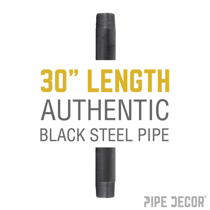 1 1/2 in. x 30 in. Black Pipe - Sweatfully