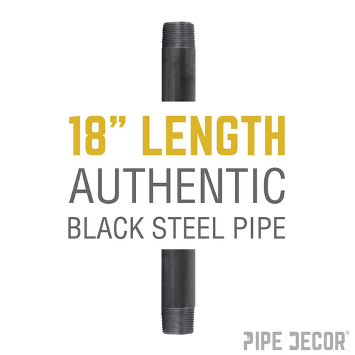 1 1/4 in. x 18 in. Black Pipe - Sweatfully