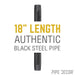 1 1/4 in. x 18 in. Black Pipe - Sweatfully