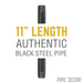 1/2 in. x 11 in. Black Pipe - Sweatfully
