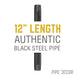 1/2 in. x 12 in. Black Pipe - Sweatfully