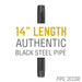 1/2 in. x 14 in. Black Pipe - Sweatfully