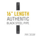 1/2 in. x 16 in. Black Pipe - Sweatfully