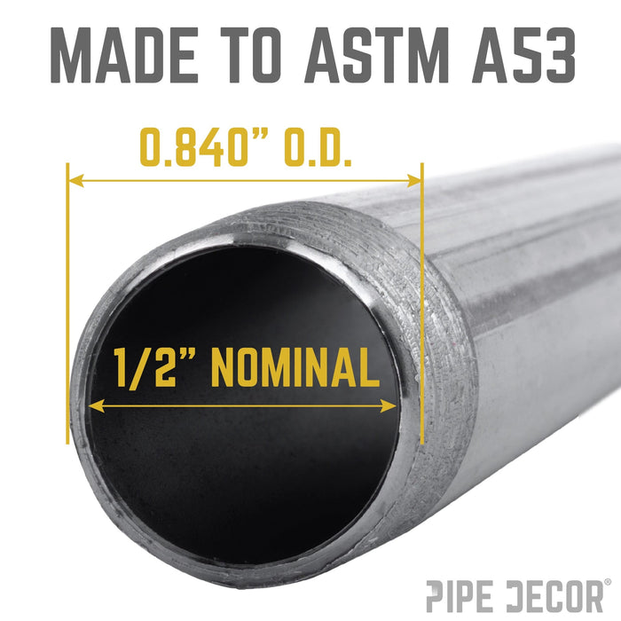 1/2 in. x 36 in. Black Pipe - Sweatfully