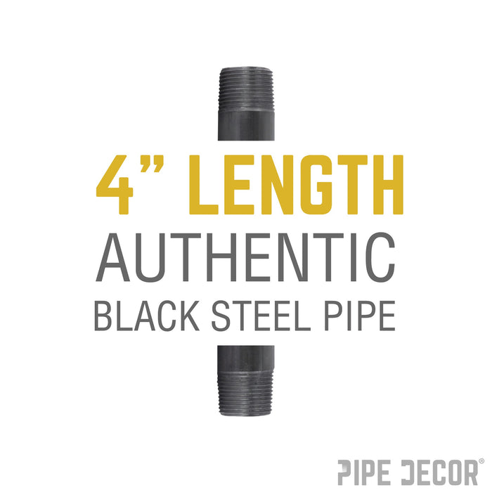 1/2 in. x 4 in. Black Pipe - Sweatfully