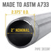 2 in. x 12 in. Black Pipe - Sweatfully