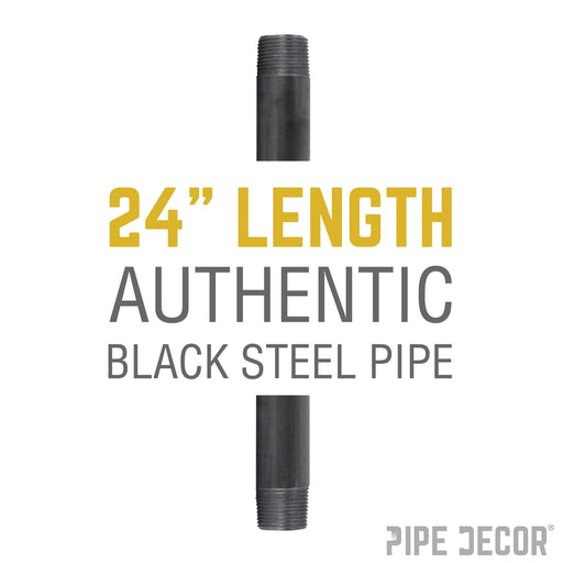 2 in. x 24 in. Black Pipe - Sweatfully