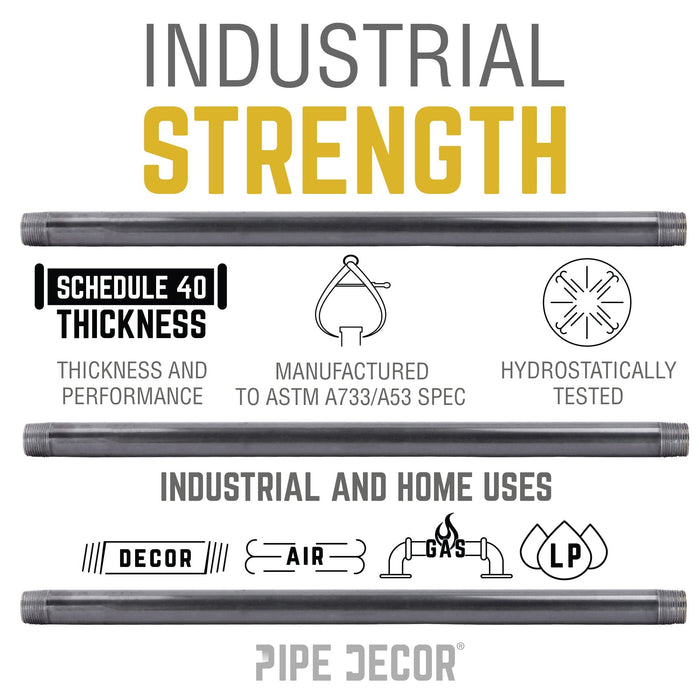 2 in. x 30 in. Black Pipe - Sweatfully