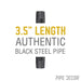 2 in. x  3 1/2 in. Black Pipe - Sweatfully
