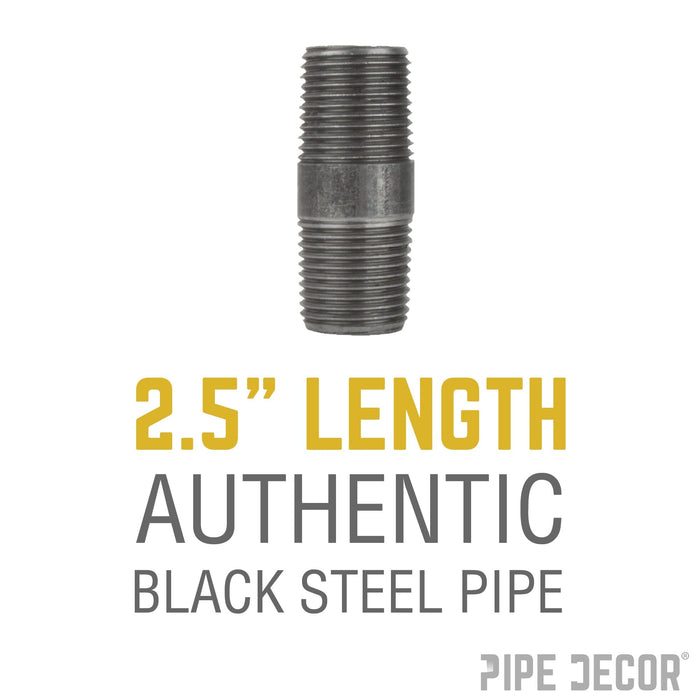 3/4 in. x 2 1/2 in. Black Pipe - Sweatfully