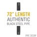 3/4 in. x 72 in. Black Pipe - Sweatfully