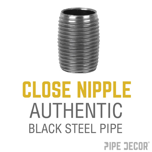3/4 in. x Close Black Pipe - Sweatfully