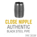 3/4 in. x Close Black Pipe - Sweatfully