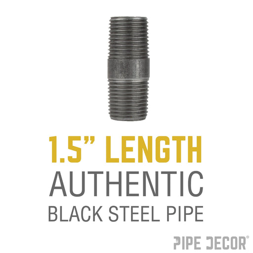 3/8 in. x 1 1/2 in. Black Pipe - Sweatfully