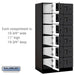 Salsbury 12" Wide Six Tier Box Style Designer Wood Locker - 3 Wide - 6 Feet High - 21 Inches Deep - Black - Black Electronic Locks - Sweatfully