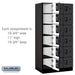 Salsbury 12" Wide Six Tier Box Style Designer Wood Locker - 3 Wide - 6 Feet High - 21 Inches Deep - Black - Black Resettable Combination Locks - Sweatfully