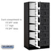Salsbury 12" Wide Six Tier Box Style Designer Wood Locker - 3 Wide - 6 Feet High - 21 Inches Deep - Black - Hasps - Sweatfully
