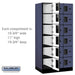 Salsbury 12" Wide Six Tier Box Style Designer Wood Locker - 3 Wide - 6 Feet High - 21 Inches Deep - Blue - Hasps - Sweatfully