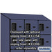 Salsbury 12" Wide Six Tier Box Style Designer Wood Locker - 3 Wide - 6 Feet High - 21 Inches Deep - Blue - Hasps - Sweatfully
