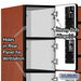 Salsbury 12" Wide Six Tier Box Style Designer Wood Locker - 3 Wide - 6 Feet High - 21 Inches Deep - Cherry - Hasps - Sweatfully