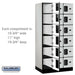 Salsbury 12" Wide Six Tier Box Style Designer Wood Locker - 3 Wide - 6 Feet High - 21 Inches Deep - Gray - Hasps - Sweatfully