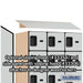 Salsbury 12" Wide Six Tier Box Style Designer Wood Locker - 3 Wide - 6 Feet High - 21 Inches Deep - Gray - Hasps - Sweatfully