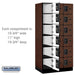 Salsbury 12" Wide Six Tier Box Style Designer Wood Locker - 3 Wide - 6 Feet High - 21 Inches Deep - Mahogany - Black Resettable Combination Locks - Sweatfully