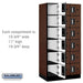 Salsbury 12" Wide Six Tier Box Style Designer Wood Locker - 3 Wide - 6 Feet High - 21 Inches Deep - Mahogany - Silver Electronic Locks - Sweatfully