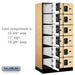 Salsbury 12" Wide Six Tier Box Style Designer Wood Locker - 3 Wide - 6 Feet High - 21 Inches Deep - Maple - Black Resettable Combination Locks - Sweatfully