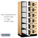 Salsbury 12" Wide Six Tier Box Style Designer Wood Locker - 3 Wide - 6 Feet High - 21 Inches Deep - Maple - Silver Resettable Combination Locks - Sweatfully
