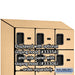 Salsbury 12" Wide Six Tier Box Style Designer Wood Locker - 3 Wide - 6 Feet High - 21 Inches Deep - Maple - Hasps - Sweatfully