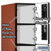 Salsbury 12" Wide Six Tier Box Style Designer Wood Locker - 3 Wide - 6 Feet High - 15 Inches Deep - Cherry - Hasps - Sweatfully