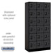 Salsbury 12" Wide Six Tier Box Style Designer Wood Locker - 3 Wide - 6 Feet High - 18 Inches Deep - Black - Black Resettable Combination Locks - Sweatfully