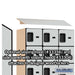 Salsbury 12" Wide Six Tier Box Style Designer Wood Locker - 3 Wide - 6 Feet High - 18 Inches Deep - Gray - Hasps - Sweatfully