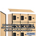 Salsbury 12" Wide Six Tier Box Style Designer Wood Locker - 3 Wide - 6 Feet High - 18 Inches Deep - Maple - Hasps - Sweatfully