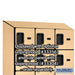Salsbury 12" Wide Six Tier Box Style Designer Wood Locker - 3 Wide - 6 Feet High - 18 Inches Deep - Maple - Hasps - Sweatfully