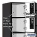 Salsbury 12" Wide Six Tier Box Style Designer Wood Locker - 3 Wide - 6 Feet High - 18 Inches Deep - Black - Hasps - Sweatfully